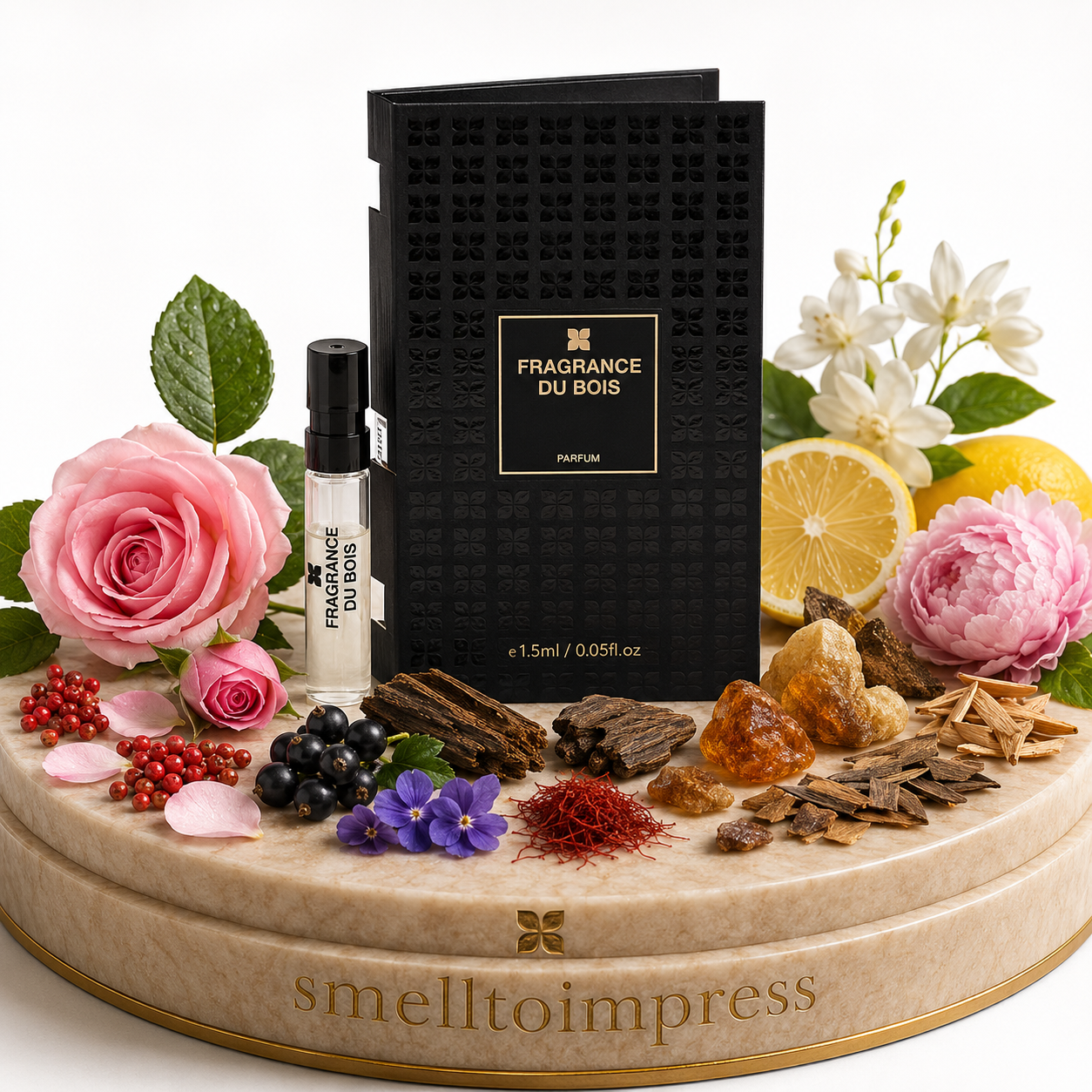 imagine cu mostră oficială de parfum Fragrance Du Bois Siberian Rose 1,5 ml 0,05 fl. oz.