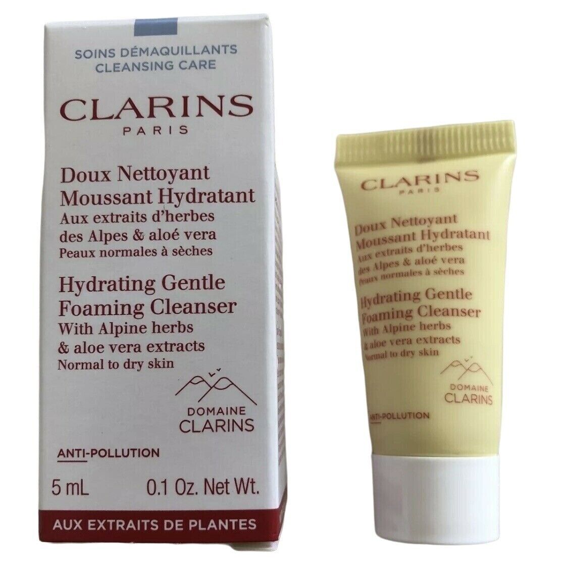 Clarins Spumant delicat hidratant mini probă de îngrijire a pielii 5ML 0,1 oz. Ten normal spre uscat