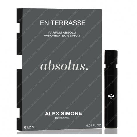 Alex Simone En Terrasse Parfum Absolu 1,2 ml 0,04 fl. oz. mostre oficiale de parfum