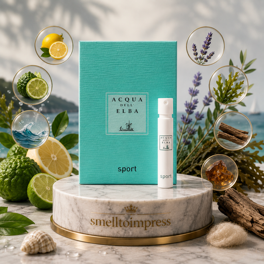 imagine cu mostră oficială de parfum Acqua Dell' Elba Sport 1,2 ml 0,04 fl. oz