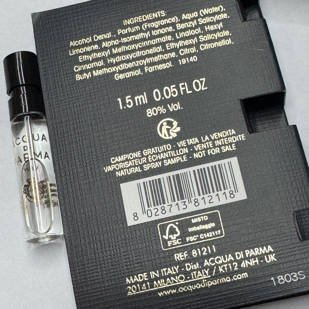 Acqua Di Parma Yuzu Edp 1.5ml mostre oficiale de parfum