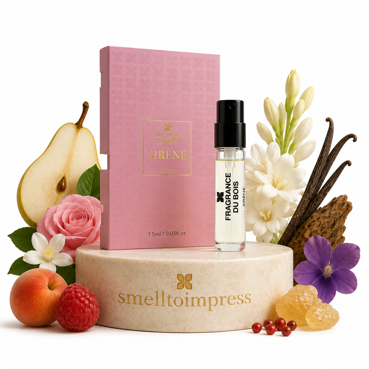 imagine cu mostră oficială de parfum Fragrance Du Bois Sirene Privee 1,5 ml 0,05 fl. oz.