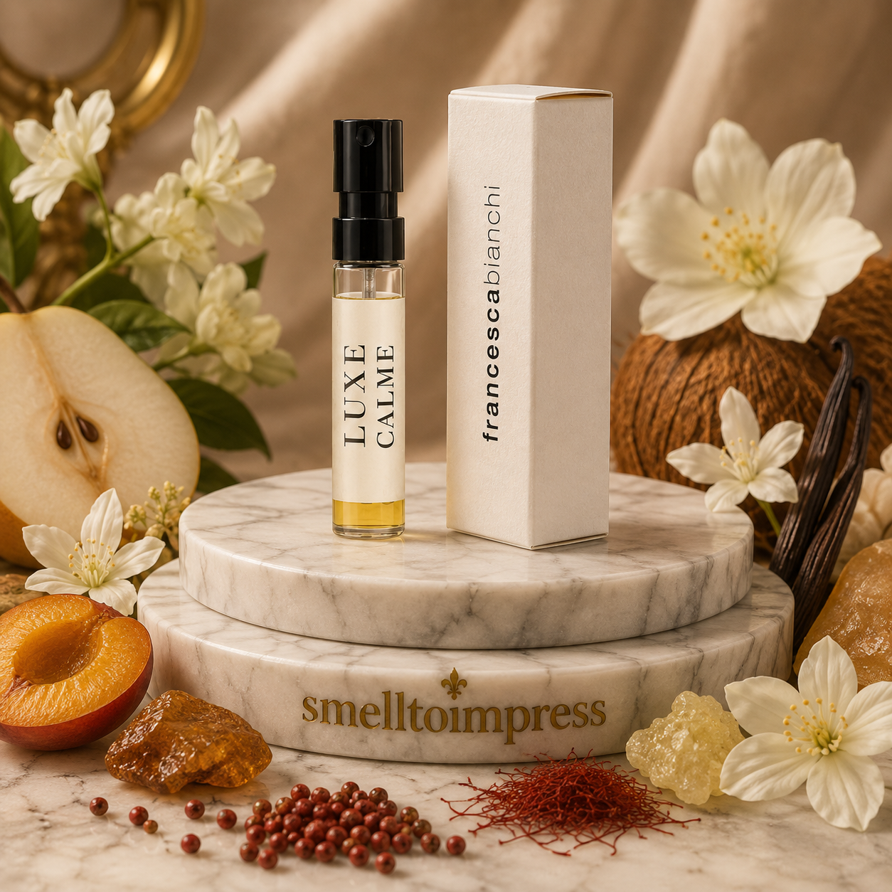 imagine cu mostră oficială de parfum Francesca Bianchi Luxe Calme Volupte 1,5 ml 0,07 fl. oz