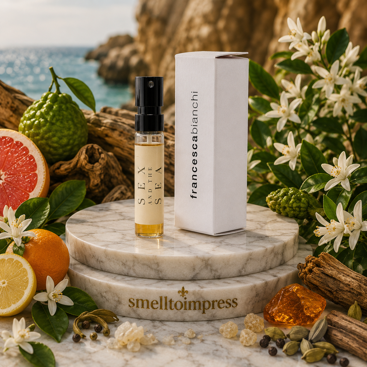imagine cu mostră oficială de parfum Francesca Bianchi Sex and the Sea Neroli 1,5 ml 0,07 fl. oz