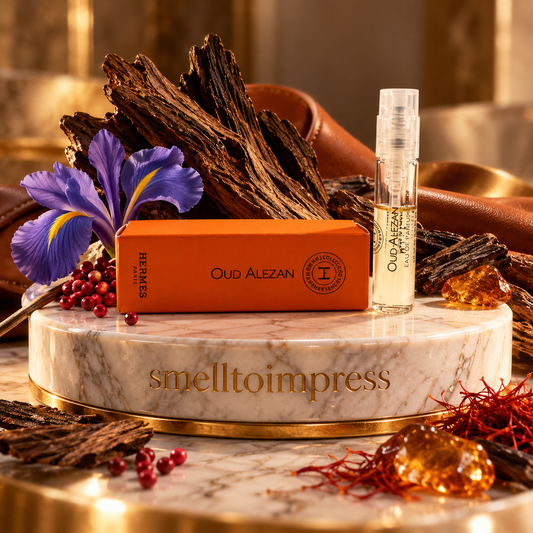 imagine cu mostră oficială de parfum Hermes Hermessence Oud Alezan 2 ml
