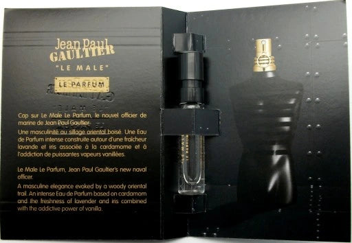 Mostră oficială de parfum Jean Paul Gaultier Le Male Le Parfum Intense, mostră test parfum Jean Paul Gaultier Le Male Le Parfum Intense