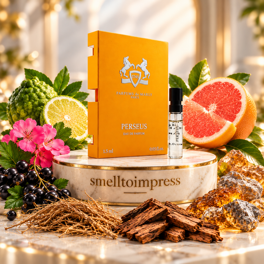 imagine cu mostră oficială de parfum Parfums de Marly Perseus 1,5 ml de la Smelltoimpress