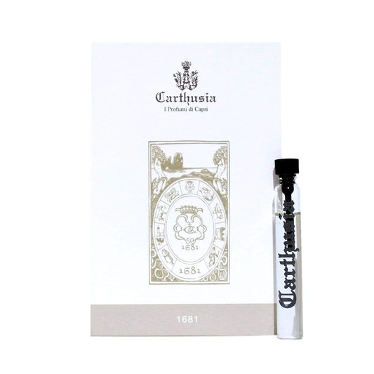 mostră oficială de parfum Carthusia 1681, mărime 2ml 0,06 oz., mostră oficială de parfum Carthusia 1681 2ml