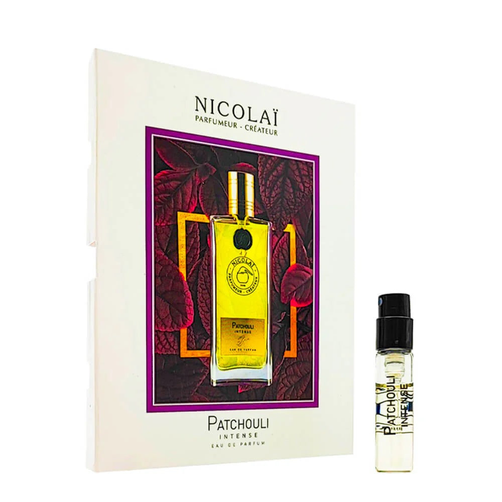 mostre oficiale de parfum ale parfumului Nicolai Patchouli Intense 1,8 ml 0,07 oz.