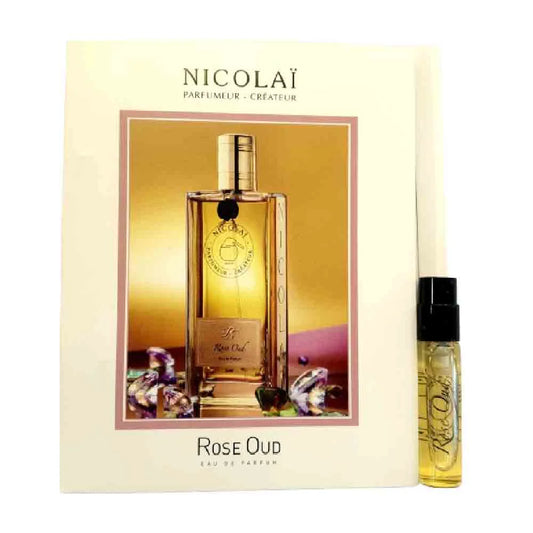 mostre oficiale de parfum ale parfumului Nicolai Rose Oud 1,8 ml 0,07 oz.
