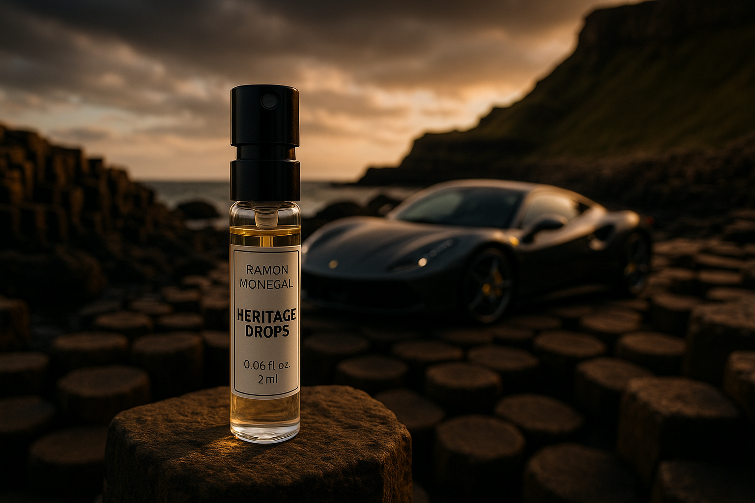 Mostră oficială de parfum Ramon Monegal Heritage Drops 2ml 0.06 fl.oz. tester de parfum