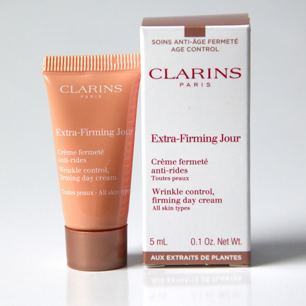 Mostră mini de îngrijire Clarins Extra-Firming Jour 5ML 0,1 oz. Pentru toate tipurile de ten